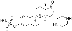 structure of CAS# 7280-37-7, 雌酮硫酸酯哌嗪