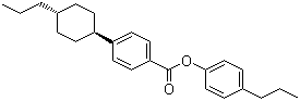 structure of CAS# 72928-02-0, trans-4-(4-Propylcyclohexyl)benzoic acid 4-propylphenyl ester