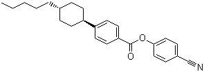 structure of CAS# 72928-55-3, 4-Cyanophenyl trans-4-(4-pentylcyclohexyl)benzoate