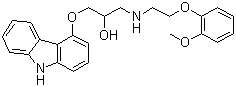 structure of CAS# 72956-09-3, Carvedilol