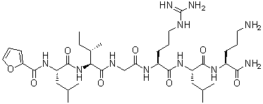 structure of CAS# 729589-58-6, N-(2-Furanylcarbonyl)-L-leucyl-L-isoleucylglycyl-L-arginyl-L-leucyl-L-ornithinamide
