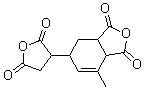 structure of CAS# 73003-90-4, 5-(2,5-Dioxotetrahydro-3-furanyl)-3-methyl-3-cyclohexene-1,2-dicarboxylic anhydride