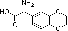 structure of CAS# 73101-09-4, alpha-氨基-2,3-二氢-1,4-苯并二噁英-6-乙酸