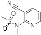 structure of CAS# 73161-37-2, N-(3-Cyanopyridin-2-yl)-N-methylmethanesulfonamide