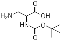structure of CAS# 73259-81-1, 3-Amino-Boc-L-alanine