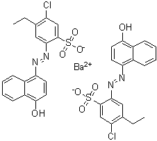 CAS # 73612-30-3, 5-Chloro-4-ethyl-2-[(4-hydroxy-1-naphthalenyl)azo]benzenesulfonic acid barium salt (2:1)