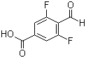 structure of CAS# 736990-88-8, 4-Carboxy-2,6-difluorobenzaldehyde