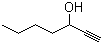 structure of CAS# 7383-19-9, 1-Heptyn-3-ol