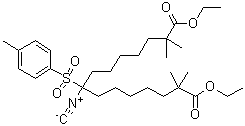 CAS # 738606-44-5, 8-Isocyano-2,2,14,14-tetramethyl-8-(4-tolylsulfonyl)pentadecanedioic acid diethyl ester, 8-Isocyano-2,2,14,14-Tetramethyl-8-(p-tosyl)pentadecanedioic acid diethyl ester