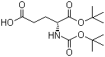 structure of CAS# 73872-71-6, N-Boc-D-glutamic acid 1-(tert-butyl) ester