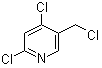 structure of CAS# 73998-96-6, 2,4-二氯-5-(氯甲基)吡啶