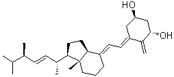 structure of CAS# 74007-20-8, (1alpha,3beta,5E,7E,22E)-9,10-开环麦角甾-5,7,10(19),22-四烯-1,3-二醇