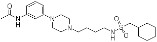 CAS 登录号：740873-06-7, N-[3-[4-[4-[(环己基甲基磺酰基)氨基]丁基]哌嗪-1-基]苯基]乙酰胺