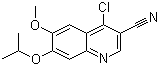 structure of CAS# 741276-43-7, 4-氯-7-异丙氧基-6-甲氧基喹啉-3-甲腈