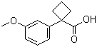 CAS # 74205-43-9, 1-(3-Methoxyphenyl)cyclobutanecarboxylic acid