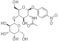 CAS # 74211-28-2, 4-Nitrophenyl 2-(acetylamino)-2-deoxy-4-O-beta-D-galactopyranosyl-beta-D-glucopyranoside