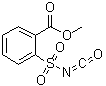 CAS # 74222-95-0, 2-(Methoxycarbonyl)phenylsulfonyl isocyanate, (2-Carbomethoxyphenyl)sulfonyl isocyanate, 2-(Carbomethoxy)benzenesulfonyl isocyanate, 2-(Methoxycarbonyl)benzenesulfonyl isocyanate, 2-(Methoxycarbonyl)phenylsulfonyl isocyanate, Methyl 2-(isocyanatosulfonyl)benzoate