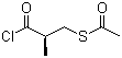 structure of CAS# 74345-73-6, L-3-(Acetylthio)-2-methylpropanoyl chloride