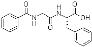 structure of CAS# 744-59-2, 苯甲酰基甘氨酰-L-苯丙氨酸