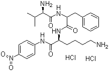 CAS # 74551-31-8, D-Valyl-L-phenylalanyl-N-(4-nitrophenyl)-L-lysinamide dihydrochloride, D-Val-Phe-Lys 4-nitroanilide dihydrochloride