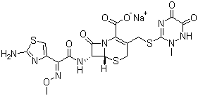 structure of CAS# 74578-69-1, 头孢曲松钠