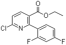 structure of CAS# 745833-19-6, 2-(2,4-二氟苯基)-6-氯吡啶-3-羧酸乙酯
