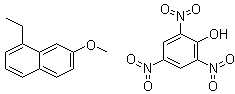 CAS # 7508-08-9, 1-Ethyl-7-methoxynaphthalene picrate, NSC 401468