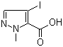 structure of CAS# 75092-30-7, 4-碘-1-甲基-1H-吡唑-5-羧酸