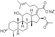 structure of CAS# 751-94-0, 夫西地酸钠
