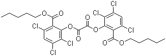 structure of CAS# 75203-51-9, 双(2-戊氧羰基-3,5,6-三氯苯基)草酸酯