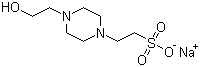 structure of CAS# 75277-39-3, N-(2-羟乙基)哌嗪-N'-(2-乙磺酸)钠盐