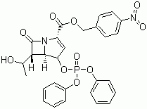 CAS 登录号：75321-08-3, (5R,6S)-2-(二苯氧基磷酰氧基)-6-((1R)-1-羟基乙基)-7-氧代-1-氮杂双环[3.2.0]庚-2-烯-2-羧酸对硝基苯甲醇酯, 亚胺培南中间体