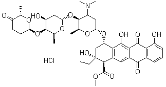 structure of CAS# 75443-99-1, Aclarubicin hydrochloride