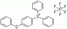 structure of CAS# 75482-18-7, Diphenyl[(phenylthio)phenyl]sulfonium hexafluorophosphate