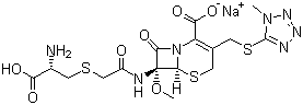 CAS 登录号：75498-96-3, 头孢米诺钠, 氧羧甲氧头孢菌素钠, (6R,7S)-7beta-[(S)-2-[(2-氨基-2-羧乙基)硫]乙酰氨基]-7alpha-甲氧基-3-[(1-甲基-1H-四唑-5-基)硫]甲基]-8-氧-5-硫杂-1-氮杂双环[4.2.0]辛-2-烯-2-甲酸钠盐