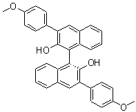structure of CAS# 756491-51-7, (1R)-3,3'-二(4-甲氧基苯基)[1,1'-联萘]-2,2'-二醇