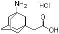 structure of CAS# 75667-94-6, (3-Amino-adamantan-1-yl)acetic acid hydrochloride