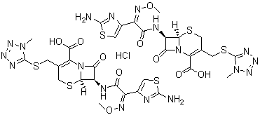 structure of CAS# 75738-58-8, 盐酸头孢甲肟