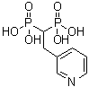 structure of CAS# 75755-10-1, P,P'-[2-(3-Pyridinyl)ethylidene]bisphosphonic acid