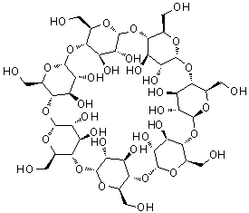structure of CAS# 7585-39-9, beta-Cyclodextrin