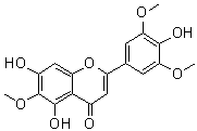 CAS # 76015-42-4, 6-Methoxytricin, 5,7-Dihydroxy-2-(4-hydroxy-3,5-dimethoxyphenyl)-6-methoxy-4H-1-benzopyran-4-one, 4',5,7-Trihydroxy-3',5',6-trimethoxyflavone
