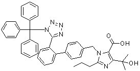 structure of CAS# 761404-85-7, Trityl olmesartan acid