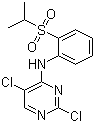 structure of CAS# 761440-16-8, 2,5-二氯-N-[2-[(1-甲基乙基)磺酰基]苯基]-4-嘧啶胺