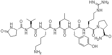 CAS 登录号：763074-36-8, 5-氧代-L-脯氨酰-L-缬氨酰-L-赖氨酰-L-亮氨酰-L-酪氨酰-L-精氨酰-L-脯氨酰胺