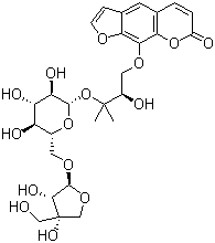 structure of CAS# 765316-44-7, Heraclenol 3'-O-[beta-D-apiofuranosyl-(1-6)-beta-D-glucopyranoside]