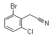 structure of CAS# 76574-39-5, 2-Bromo-6-chlorobenzeneacetonitrile