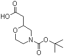 structure of CAS# 766539-28-0, 4-Boc-2-吗啉乙酸