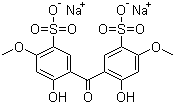 structure of CAS# 76656-36-5, Disodium 2,2'-dihydroxy-4,4'-dimethoxy-5,5'-disulfobenzophenone