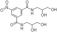 structure of CAS# 76820-34-3, N,N'-Bis(2,3-dihydroxypropyl)-5-nitro-1,3-benzenedicarboxamide