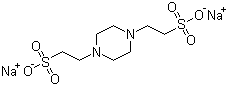 structure of CAS# 76836-02-7, 1,4-哌嗪二乙磺酸二钠盐